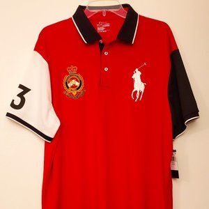 Polo Ralph Lauren Big Pony Crest #3 Performance Polo Shirt Large NWT